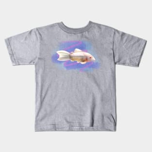 Albino Cory Catfish- Background version Kids T-Shirt